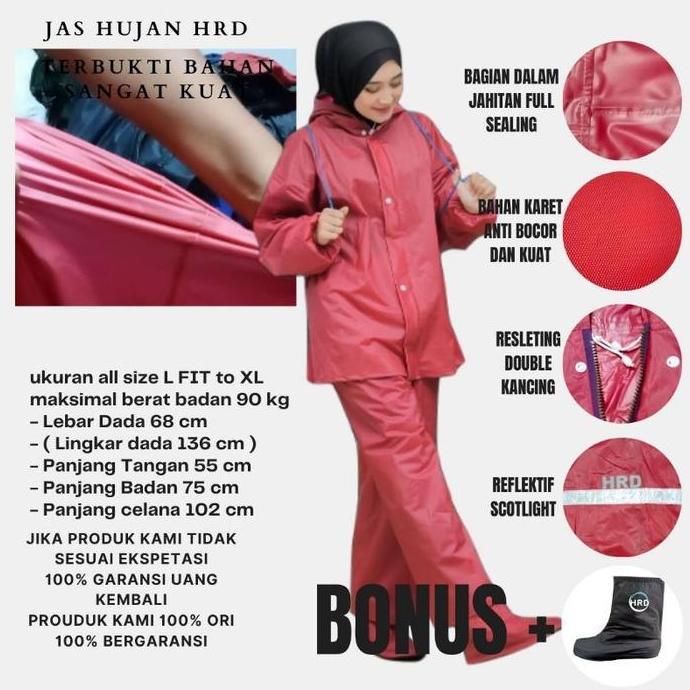 Bestone- Promo Jas Hujan Pria Wanita Hrd Lengkap Jas Sepatu