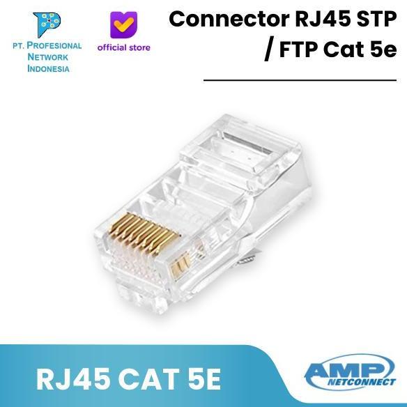 kamanadita6 - amp connector rj45 stp / ftp cat 5e / cat5e konektor stp / ftp