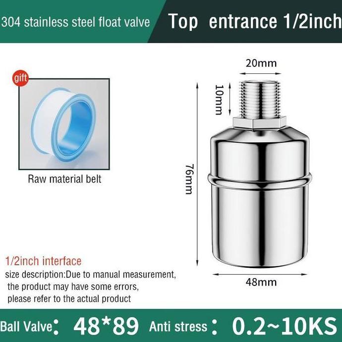 Automatic Water Level Pelampung Kran Keran Air Otomatis 1/2" Inch Tandon Murah Model Horizontal Vert