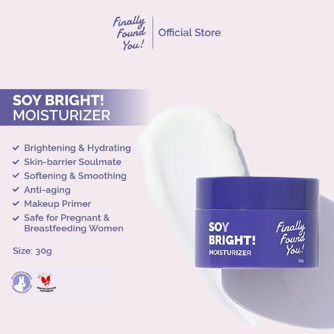 Beautymask- [Buy 1 Get 2] Finally Found You Soy Bright Moisturizer 80Gr - 2In1 Primer Makeup Free Pi
