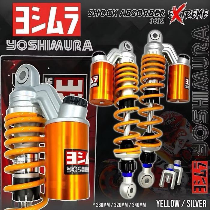 Shockbreaker Yoshimura Extreme Uk 280 320 340 Shock Double Tabung Atas Plus Anting Universal Bebek M