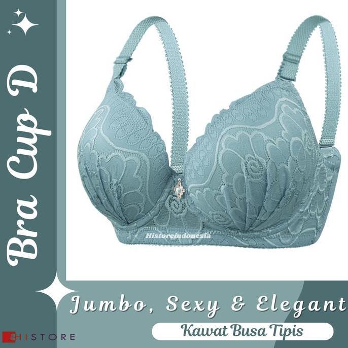 Bahanlembut- Bra Bh Jumbo Cup D Premium Busa Tipis Kawat Sangat Nyaman 858 Tebal