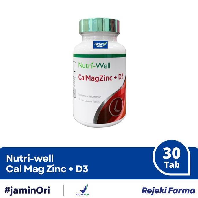 Nutriwell CalMagZinc + D3 30 Tab- Nutri-Well Cal Mag Zinc Vit D