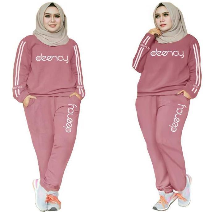 PIK - Setelan Olahraga Wanita Hijab Marimar Olivia M L XL  XXL 3XL Training Baju Celana Kaos Muslim 