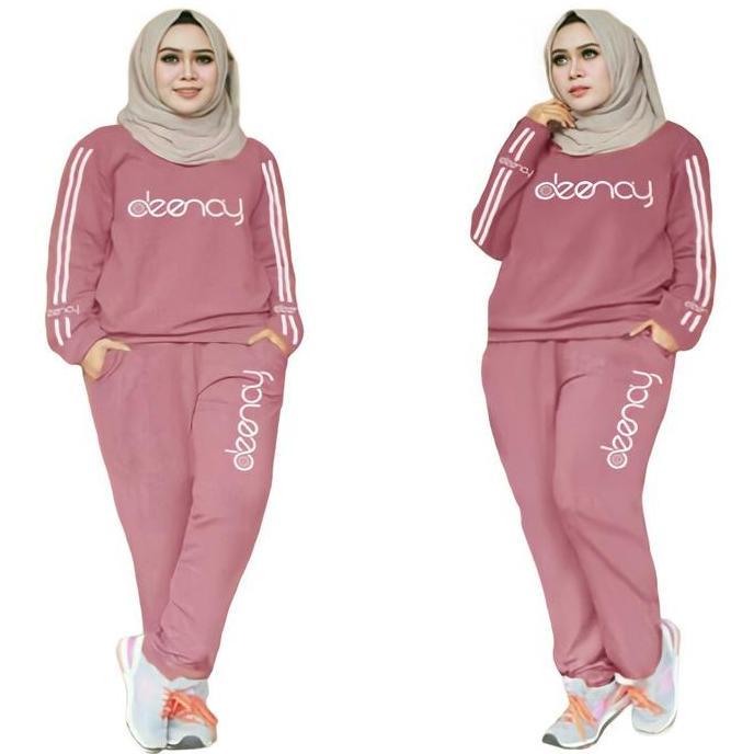PIK - Setelan Olahraga Wanita Hijab Marimar Olivia M L XL  XXL 3XL Training Baju Celana Kaos Muslim 