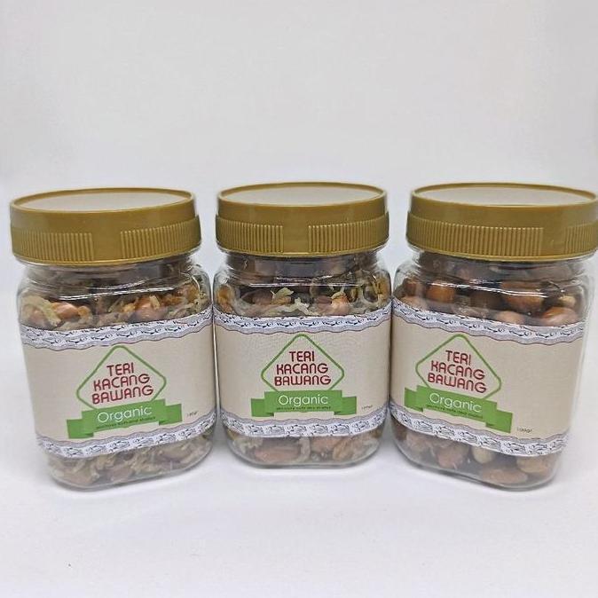 Wenakl- Teri Kacang Bawang Organic 100 Gram, Mama Ella, Juned, Camilan Sehat, Teri Oven, Teri Medan,