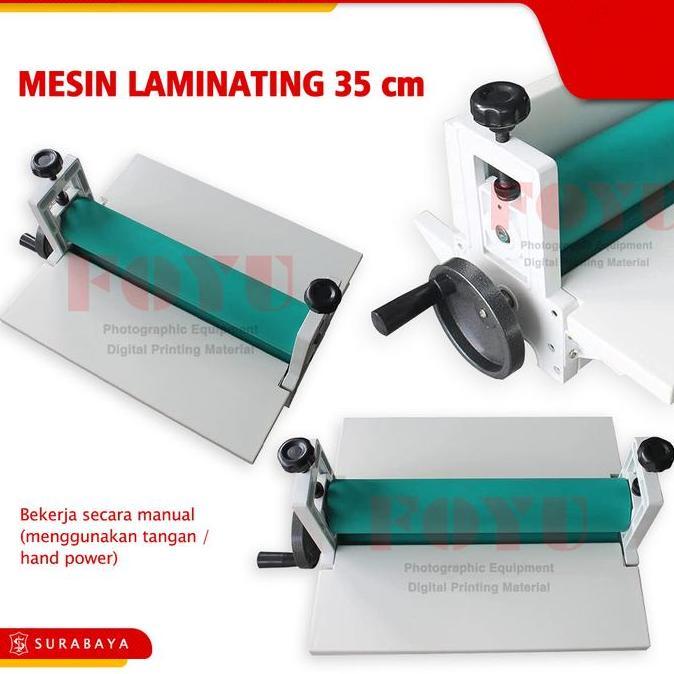 Sale Mesin Laminating Cold Dingin Rangka Besi Lebar 35 Cm Roll