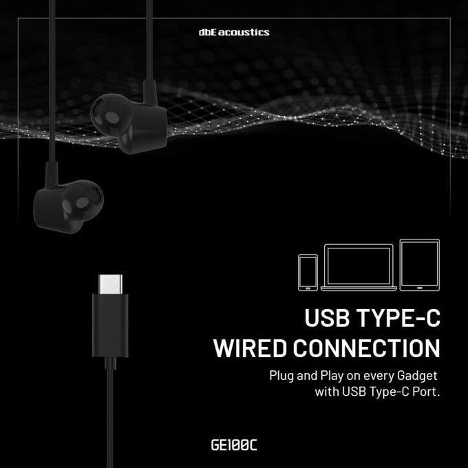 Terpopuler- Dbe Ge100C Type C Anc Gaming Earphone With Microphone