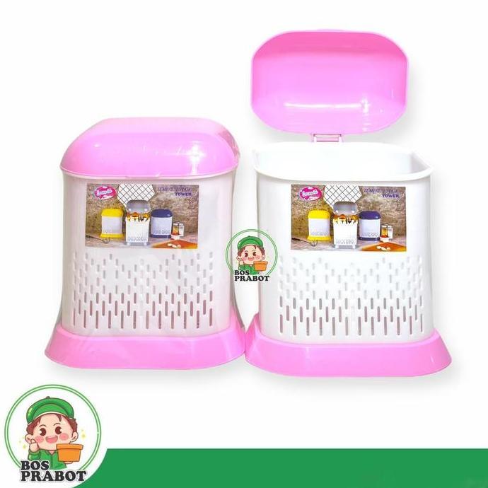 Saveulti- Tempat Sendok Dengan Tutup Ungu / Tempat Sendok Dengan Tutup Pink Plastik Dengan Tutup Pen