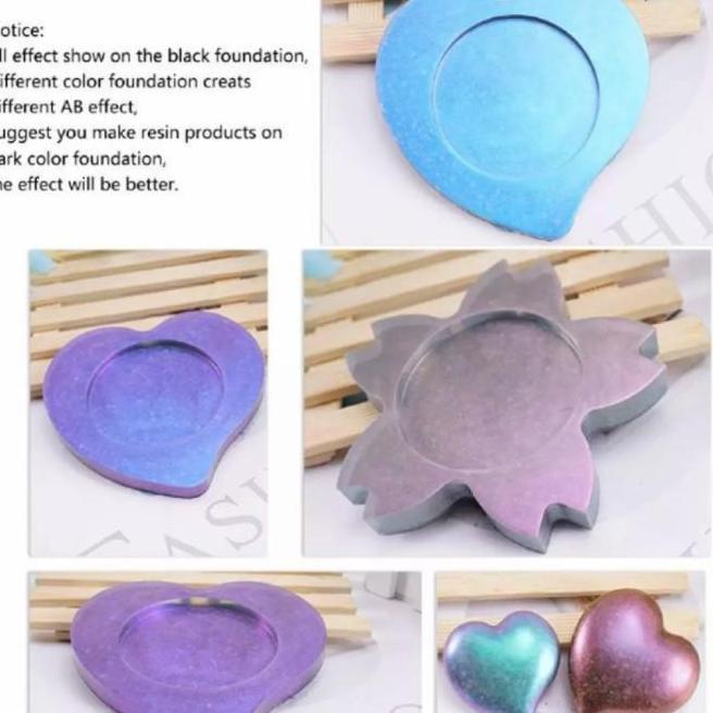 Pewarna Bubuk Glitter Bunglon Chameleon Warna Neon Powder Bubuk Kilau Nail Art Resin Craft Pewarna K