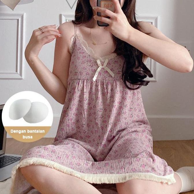 Terpopuler- Lnr Shop Midi Dress Dewasa Dengan Pad Bra Cup Busa Lengan Tali Adjustable Atau Bisa Dise