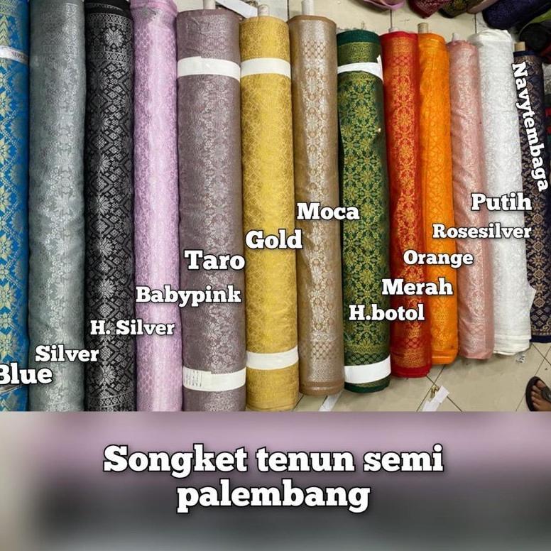 Murah Cod/ Songket Semi Palembang/ Bahan Songket/ Songket Tenun Semi Palembang/ Songket Palembang/ S
