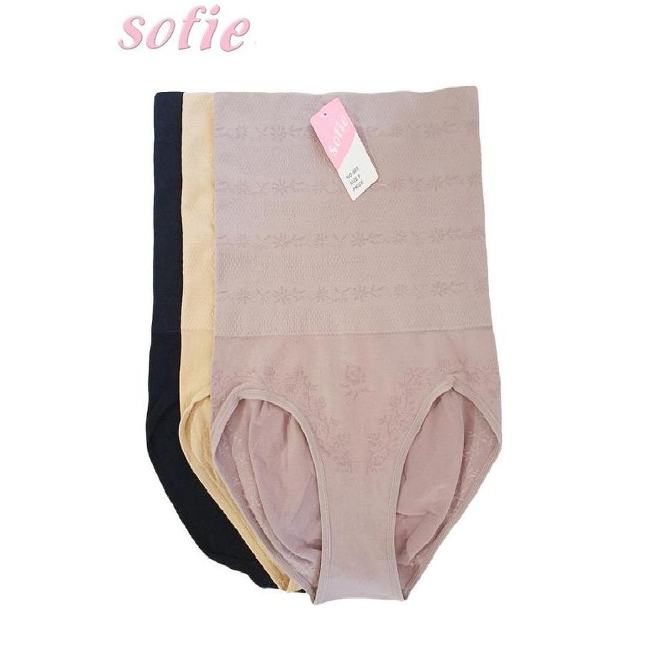 Bahanlembut- Celana Dalam Korset Sofie 965 Body Shaping Slimming Panty Tanpa Tulang Model Maxi Tingg