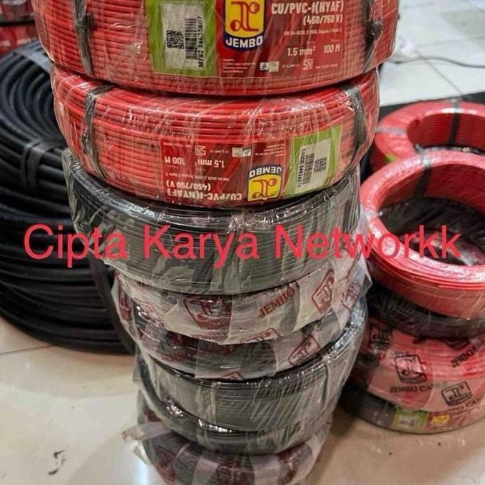 Promo Kabel Jembo Nyaf 1.5Mm 100m Serabut / Af 1.5mm Nyaf 1x1.5mm / Nyaf 1.5 Jembo Serabut 100m Disk