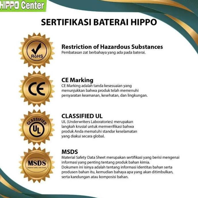 Hippo Baterai iPhone XS MAX Battery Hippo Tanos Double Power