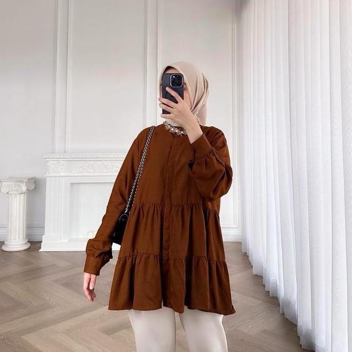 Topyoux- Selena Blouse Rempel Ld 120 Bahan Rayon Viscose