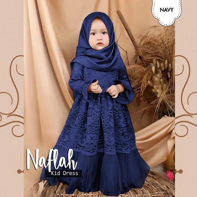 Colkid- Maxi Dress Naflah Full Brukat Kid / Gamis Anak Full Brukat Naflah 3-6 Tahun / Gamis Anak Mus