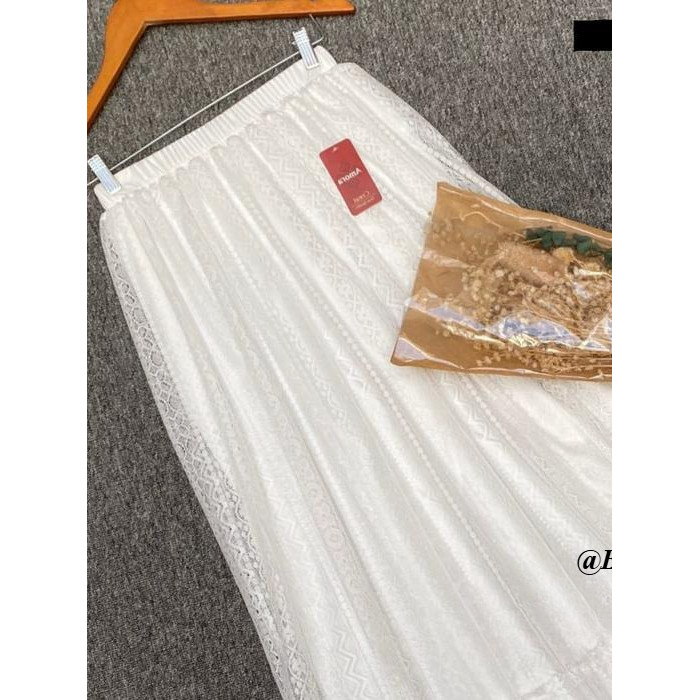 Rok Brokat Norvena Eksklusif | Rok Brokat Wanita Premium Elegan | Rok Midi Brokat Furing Tebal Rok B