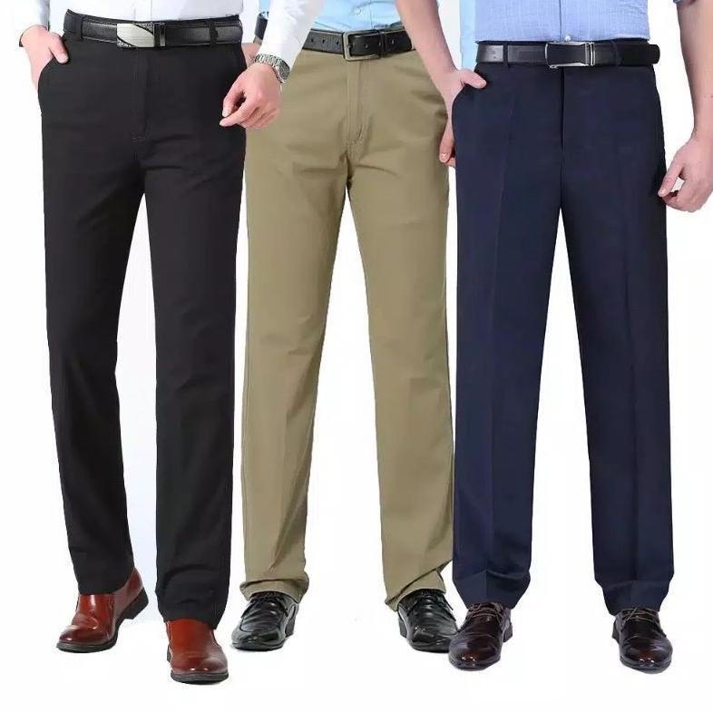 DISKON CELANA PRIA KAIN FORMAL KERJA STANDAR REGULER FLOY (REMPEL) SIZE 27-44