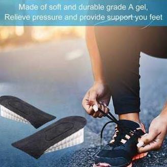 KEIYOKO Sol Sepatu Penambah Tambah Tinggi Silicone Peninggi Badan 2 layer