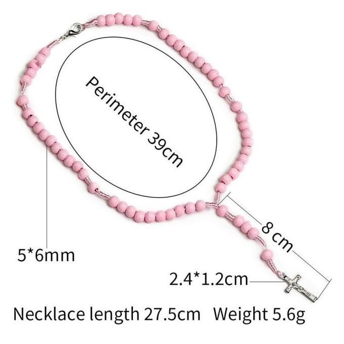 SENEZA Rosario Kayu Rosario Classic Kalung Rosario Katolik Souvenir