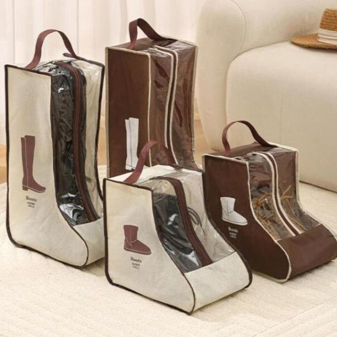 REMOLACK 2 Pcs Penutup Sepatu Penyimpanan Boot Tas Pelindung Boot Pendek Tas Penyimpanan Tahan Debu 