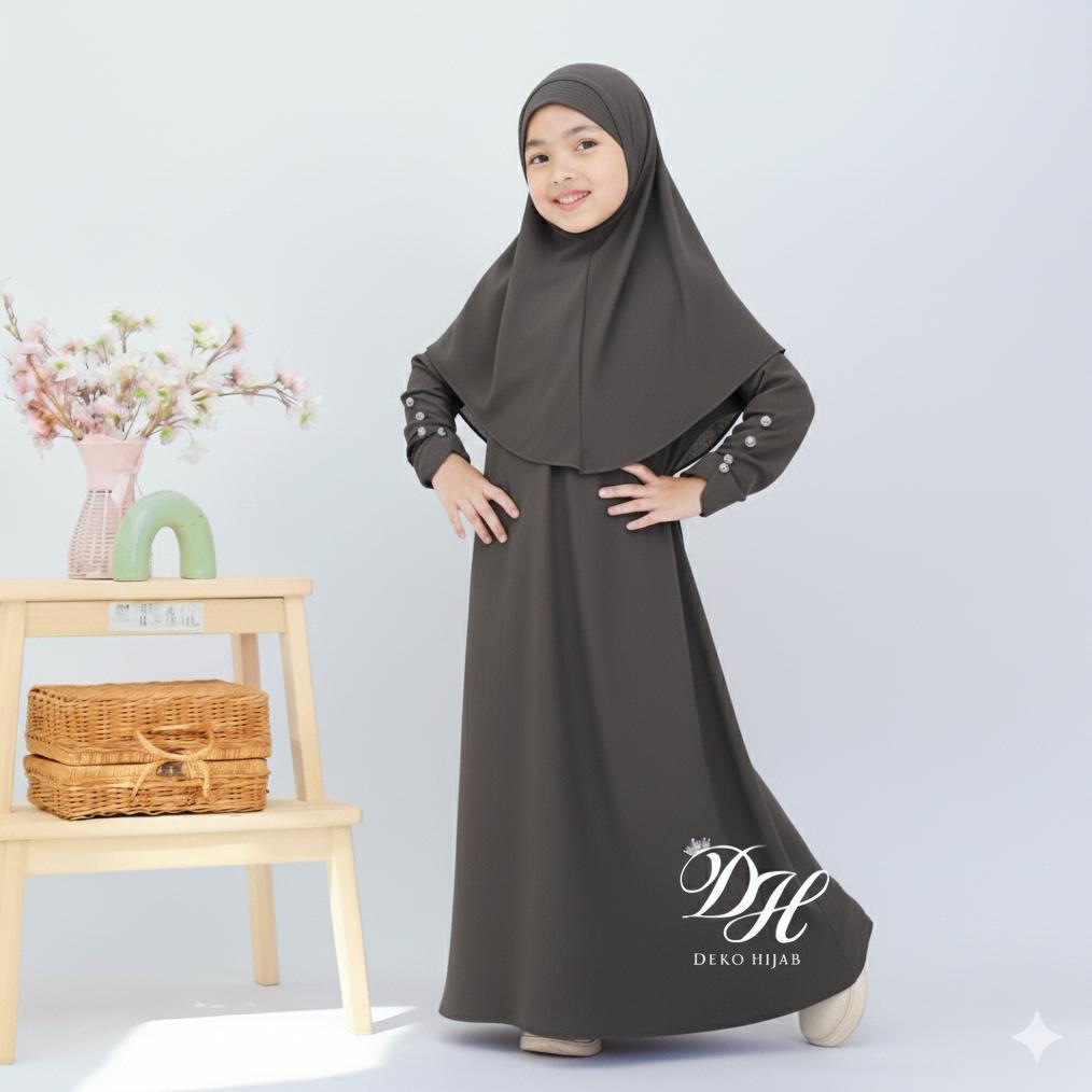 NEW Abaya Set Gamis Anak Perempuan Usia 1 - 12 Tahun