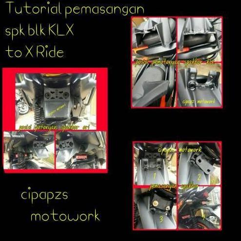 X Ride Spakbor Belakang Custom KLX