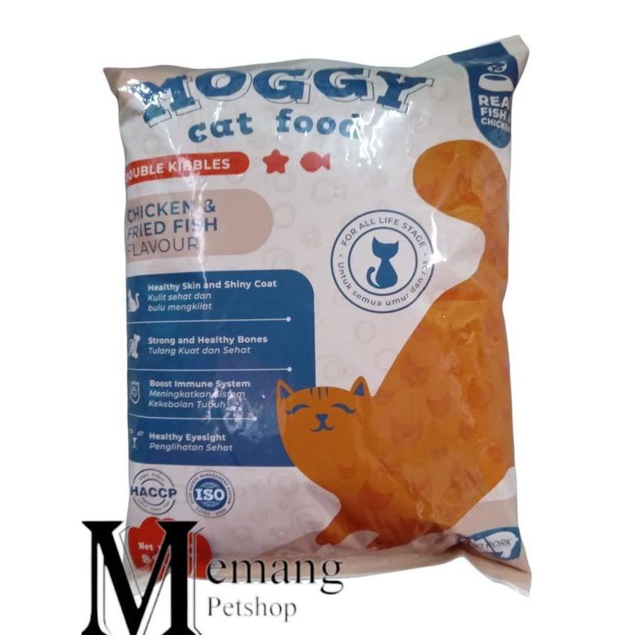 Miaw- Moggy Cat 800Gram - Chicken Fried Fish - Makanan Kucing - Kitten Food
