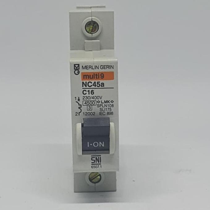 MCB MULTI 9 MERLIN GERIN NC45A C16 1P 16A SNI / MCB MULTI9 16A 1P SNI