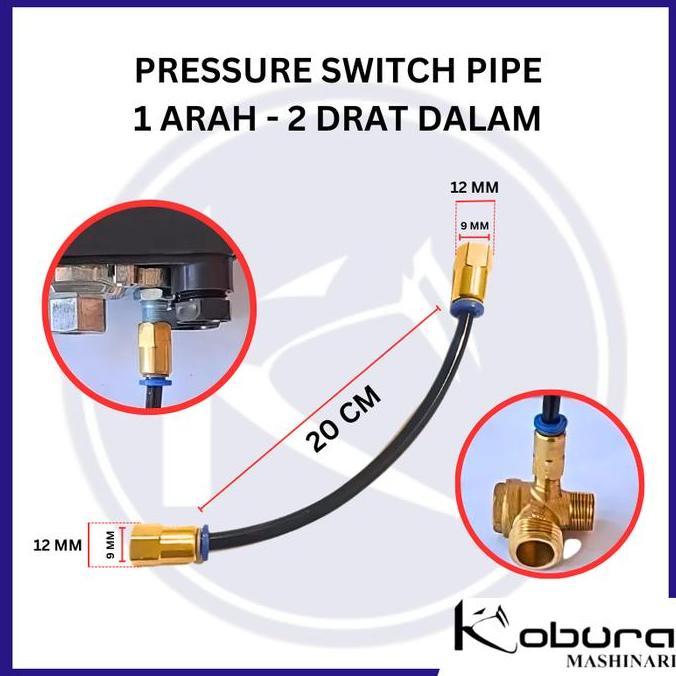 Selang pipa otomatis ke valve 1 arah kompresor listrik