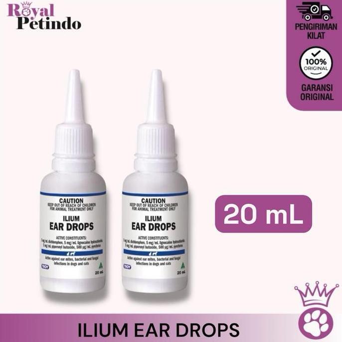 Ilium Ear Drops Obat Tetes Telinga Kucing dan Anjing 20ml [terbaik]