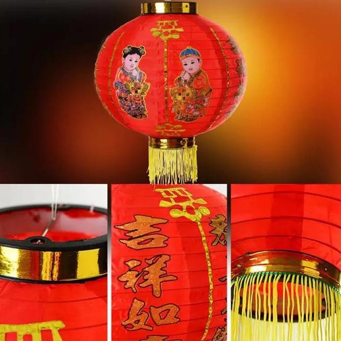 Festwid- Lampion Imlek Lampion Anak Lampion Kain Lampion Merah