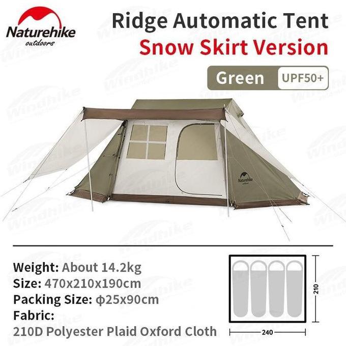 Terlaris Tenda Automatic Village Roof Naturehike Nh21Zp009 / Tenda Glamping