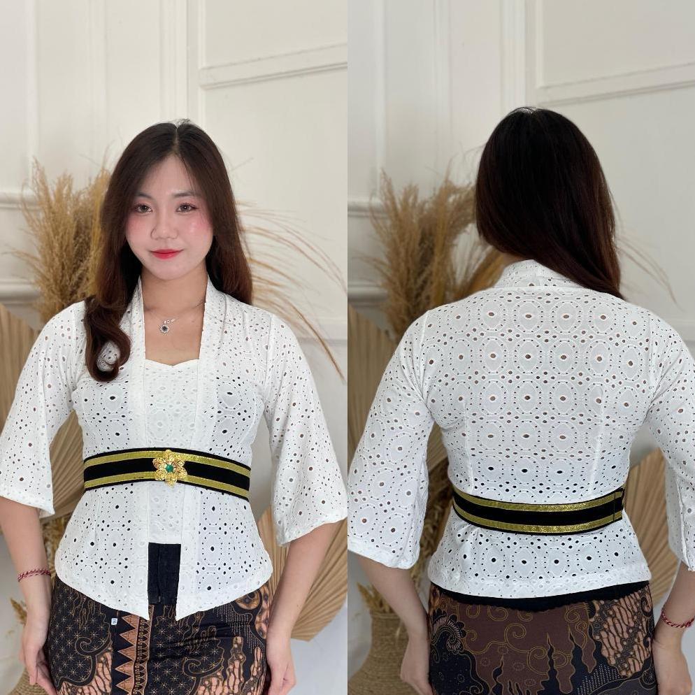 best deals kebaya saja/kebayawulan/kebayabalimodern/kebaya lengan lonceng/atasan kebaya polos/remaja