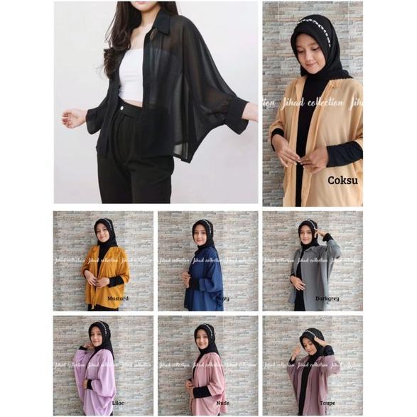 HOT DEALS CARDIGAN YOLA BATWING BASIC OUTER ATASAN WANITA (SIZE JUMBO)