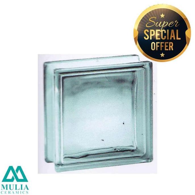 Instancodbisa- Mulia 95000 19 X 19 X 9,5 Cm Clear Glass Block Balok Kaca Glass Box Kayu Pintu