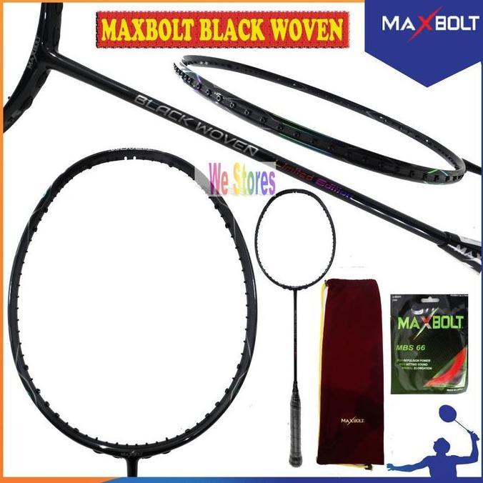 Promo MAXBOLT Black Woven Raket Badminton MAXBOLT Black Woven Diskon