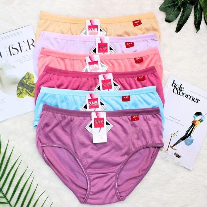 (12 Pcs) Celana Dalam Wanita Dewasa XNS CD Perempuan Grosir Lusinan XNS 9900 Lembut Nyaman Remaja Ka