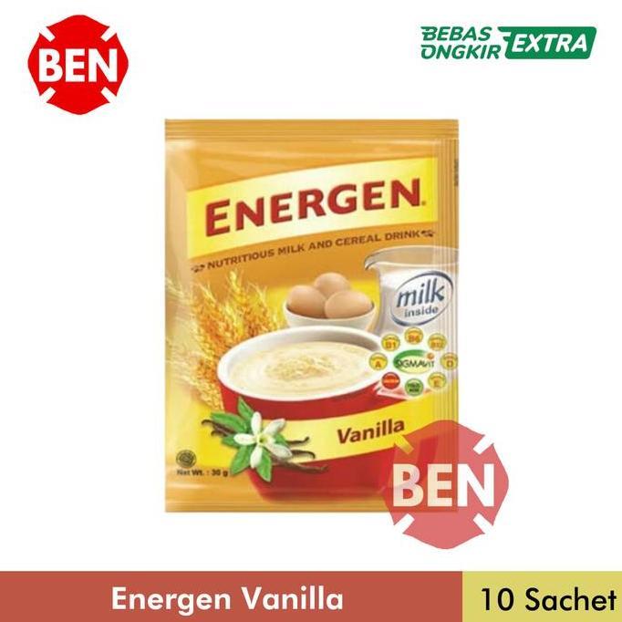Foodbig- Energen Vanila 1 Renceng 10 Sachet Pcs Sereal Vanilla Dus 29G 29Gr