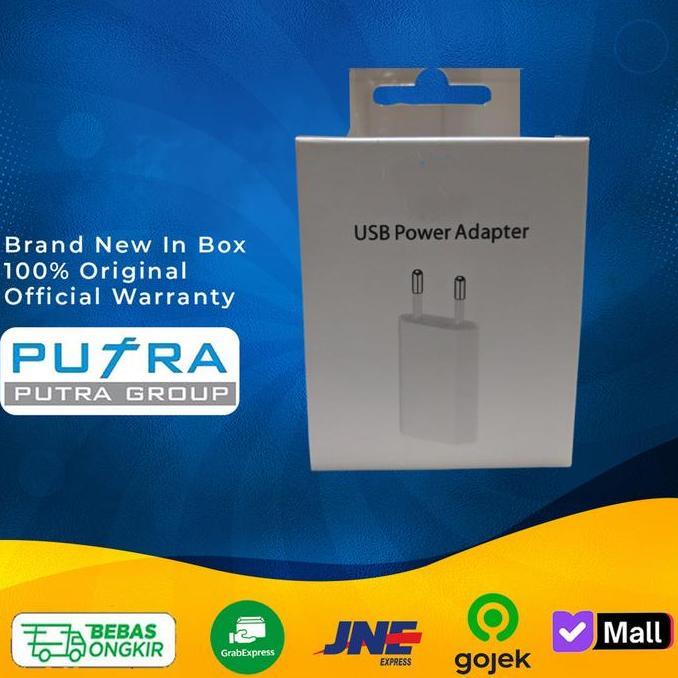 Instancodbisa- (Original) Iphone Usb Power Adapter Adaptor Charger 5W 5 Watt