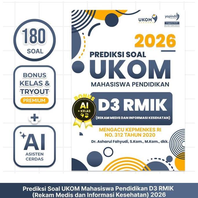 2satuseller - ukom academy buku prediksi soal d3 rekam medis 2026