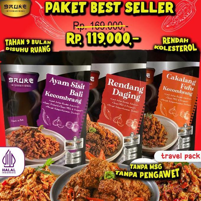 rafadays77 - & kemasan sauke lauk siap saji paket best seller travel pack  125gr (3 varian) , lauk s