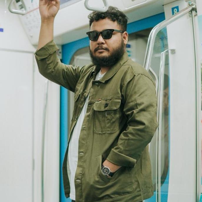 Boywings- Jaket Trucker Canvas Pria Bigsize Jumbo Distro Hijau Army