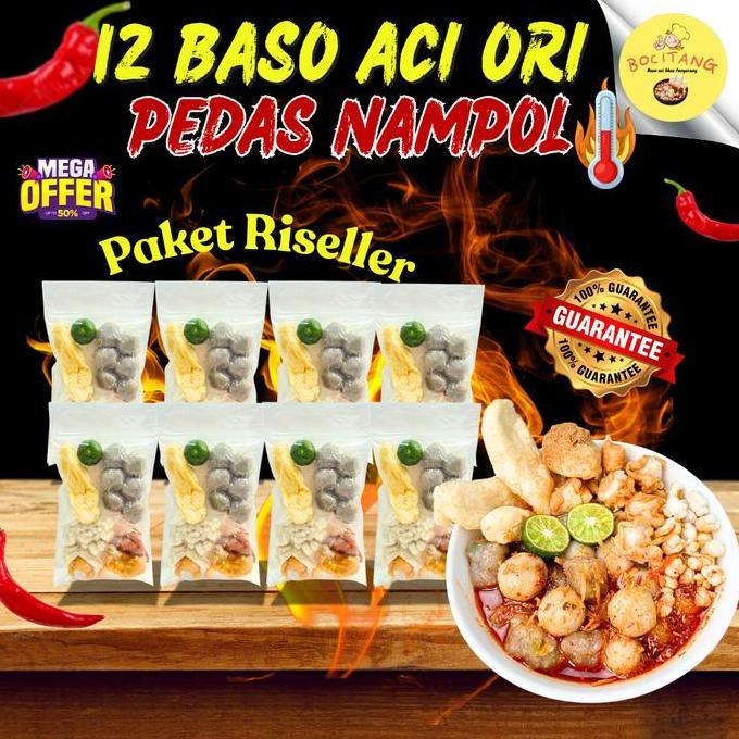 rafadays77 - 12 baso aci ori pedas nampol  instan  makanan food mie seblak pedas baso aci kuah baso 