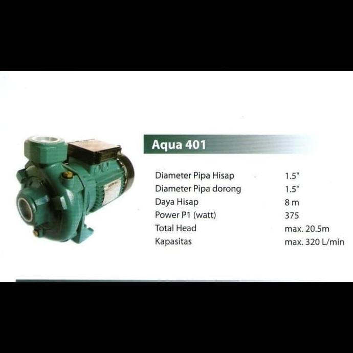 shinnil aqua 401 pompa air centrifugal keong irigasi