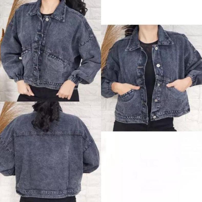 HOT PRODUCT OVERSIZE JACKET JEANS WANITA VINTAGE BLUE ACID JAKET DENIM OVERSIZE JAKET JINS JUMBO VIN