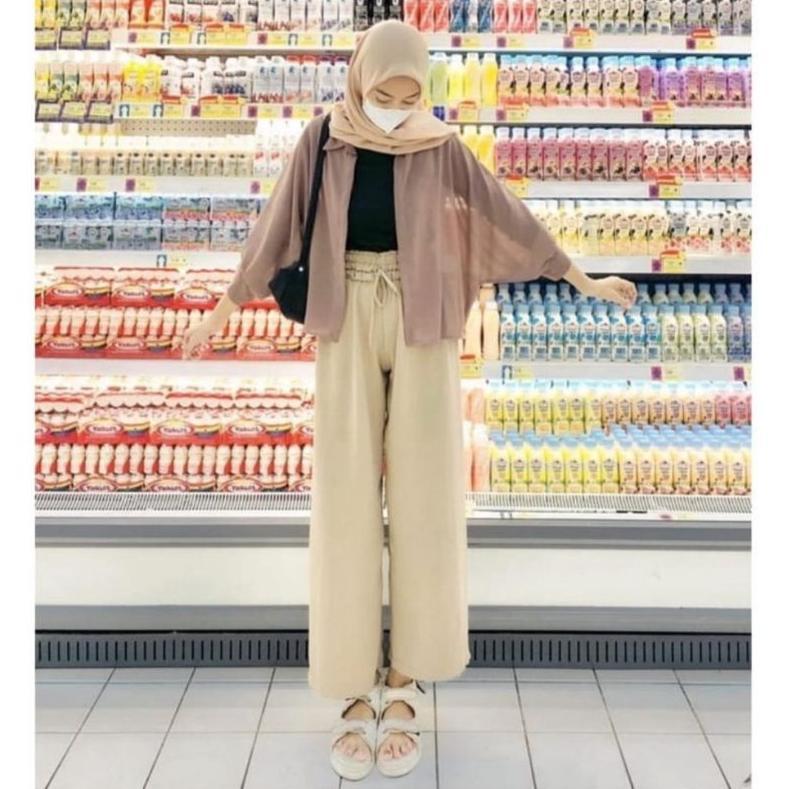 HOT PRODUCT CARDIGAN YOLA BATWING BASIC OUTER ATASAN WANITA (size jumbo)