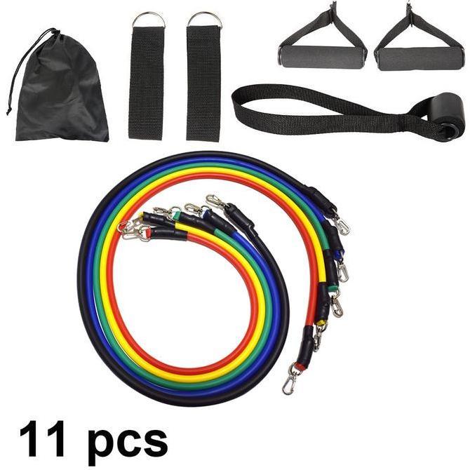 Zamberlan Alat Olahraga Tarik Karet Adjustable Resistance Bands Latihan Tarikan Olahraga