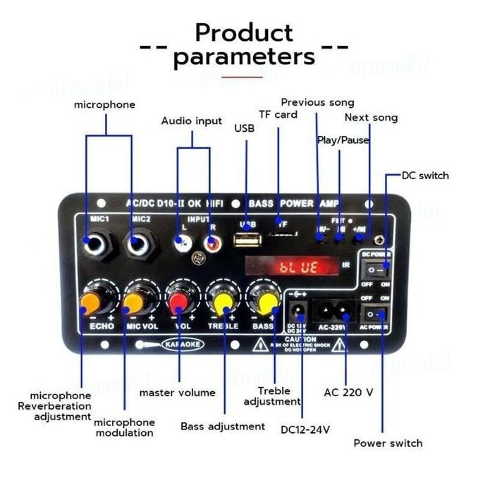 [Model Terbaru] D10 900W Amplifier Board Tampilan Digital Power Amplifier Board Untuk 8-12 Inci Spea